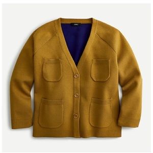 J. Crew Front Pocket Cropped Sweater Blazer